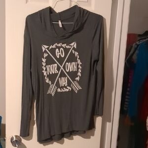 Gray Graphic Women's Top